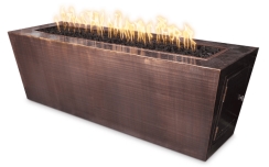 The Outdoor Plus 48 Inch Mesa Hammered Copper Gas Fire Pit