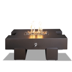 The Outdoor Plus 60 Inch Palo Powder Coat Steel Gas Fire Pit with Flame Sense