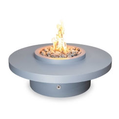 The Outdoor Plus 48 x 16 Inch Coastline Powder Coated Metal Gas Fire Pit Table