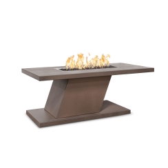 The Outdoor Plus 60 x 30 Inch Imperial Copper Gas Fire Pit with Flame Sense - 15 Inch Height