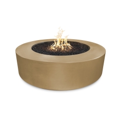 The Outdoor Plus 72 Inch Florence Concrete Fire Pit - Match Lit