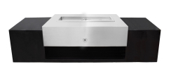 The Outdoor Plus 72 Inch Harbor Powder Coated Metal Gas Fire Pit with Flame Sense