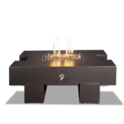 The Outdoor Plus 84 Inch Palo Powder Coat Steel Gas Fire Pit