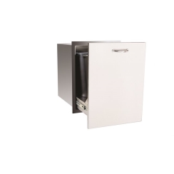 TrueFlame 20 Inch Stainless Steel 2-Bin Trash and Recycling Drawer