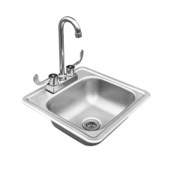 TrueFlame 15 Inch Drop-In Outdoor Kitchen Sink