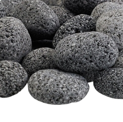 TessaRai Collection Gas Fire Pit Tumbled Lava Stones - 20 Pounds