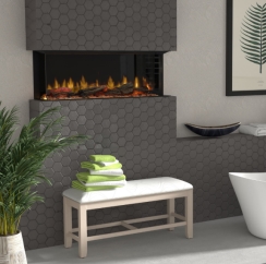 Dimplex 50 Inch Ignite Ultra Built-In Bay Front Linear Electric Fireplace with Corner Options