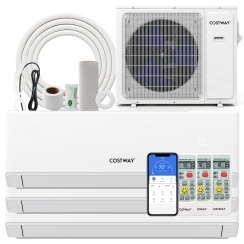Costway 30K BTU R-32 UltrEco WiFi-Enabled Three Zone Mini Split Package