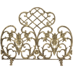 Uniflame Single Panel Cast Aluminum Decorative Fireplace Screen