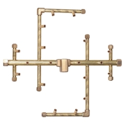 Warming Trends 30 Inch CROSSFIRE Brass Burner and Square Plate - 180K BTU