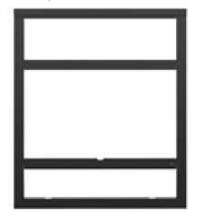 Valcourt Black Square Faceplate for Dallaire Wood Burning Fireplaces