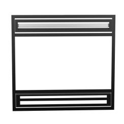Valcourt Black Modern Faceplate for Manoir Series Fireplaces