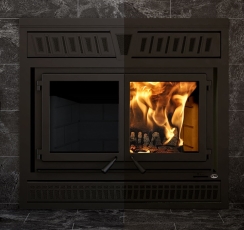 Valcourt Semi-Transparent Glass with Nightflame Effect for Dallaire Wood Fireplaces - Set of 2