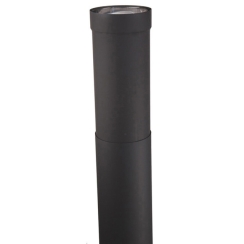 Ventis 8-Inch Diameter Double-Wall Black Stove Pipe Small Telescoping Section