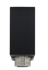 Ventis All-Fuel Chimney 11 Inch Tall Black Clamp Style Square Ceiling Support - For 6 Inch Inner Diameter Ventis