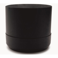 Ventis All-Fuel Chimney 24 Inch Tall Black Round Ceiling Support Extension - For 6 Inch Inner Diameter Ventis