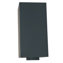 Ventis All-Fuel Chimney 24 Inch Tall Black Square Ceiling Support Extension - For 6 Inch Inner Diameter Ventis