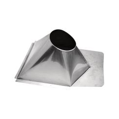 Ventis All-Fuel Chimney Galvalume 0/12 to 6/12 Pitch Metal Roof Flashing - For 8 Inch Diameter Ventis