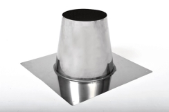 Ventis All-Fuel Chimney Non-Vented Galvalume 0/6 to 6/12 Pitch Roof Flashing - For 5 Inch Inner Diameter Ventis
