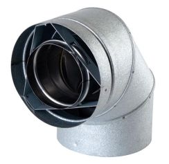 Ventis Direct Vent Pipe Stainless Steel 45 Degree Elbow - For 4 Inch Inner Diameter Ventis