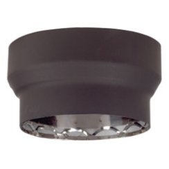 Ventis Double-Wall Black Stove Pipe Increaser - For 6 to 8 Inch Inner Diameter Ventis