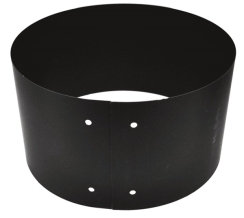 Ventis Double-Wall Black Stove Pipe Stainless Steel Finishing Band - For 6 Inch Inner Diameter Ventis