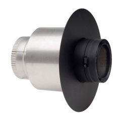 Ventis Pellet Vent Pipe 6-Inch Masonry Adapter for 4-Inch Flex Liners - For 3 Inch Inner Diameter Ventis
