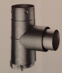 Ventis Pellet Vent Pipe Stove Adapter Tee with Cap - For 3 Inch Inner Diameter Ventis