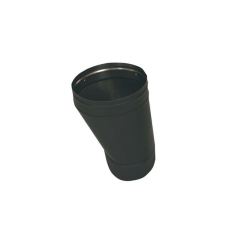 Ventis Single-Wall Black Stove Pipe Oval to Round Offset - For 8 Inch Inner Diameter Ventis