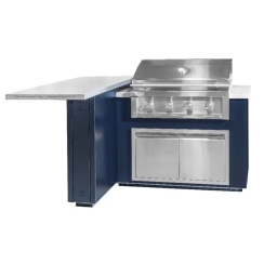 Videl 72 Inch Alta Outdoor Kitchen Island with 36 Inch Gran Fuego Grill and Audio System