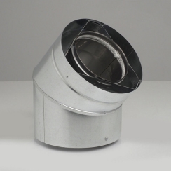 Ventis Direct Vent Pipe Stainless Steel 45 Degree Elbow - For 5 Inch Inner Diameter Ventis