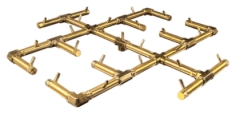 Warming Trends 42 Inch Crossfire Circular Fire Pit Kit with Flex Line - 300 - 000 BTU