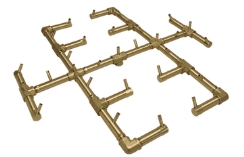 Warming Trends 48 Inch Crossfire Circular Fire Pit Kit with Flex Line - 350 - 000 BTU