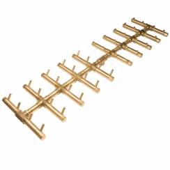 Warming Trends 400 - 000 BTU 44 1/4 x 11 1/2 Inch Double Tree-Style Brass Burner