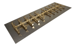 Warming Trends 400 - 000 BTU 50 x 18 Inch Double Tree-Style Brass Fire Pit Kit