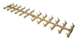 Warming Trends 53 x 11 1/2 Inch Crossfire Double Tree Fire Pit Burner with Flex Line - 480 - 000 BTU