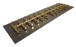 Warming Trends 480 - 000 BTU 59 x 18 Inch Double Tree-Style Brass Fire Pit Kit