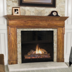Pearl Lindon Cherry Distressed Fireplace Mantel Shelf