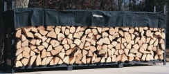 Woodhaven 12 Foot Log Rack with Seasoning Cover