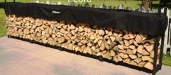 Woodhaven 16 Foot Log Rack with Seasonal Cover