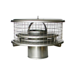 Weathershield 7 Inch Stainless Steel Air Cooled Chimney Cap with 1 Inch Mesh - 16 Inch Lid