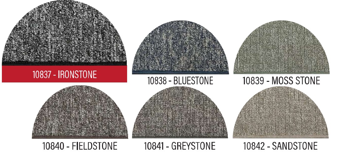 Goods of the Woods 48 x 27 Inch Half Round Riverstone Hearth Rug