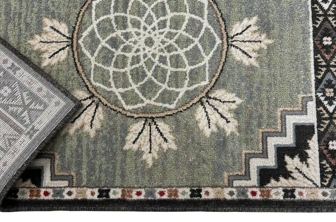 Goods of the Woods 50 x 30 Inch Sage Mesa Medallion Hearth Rug