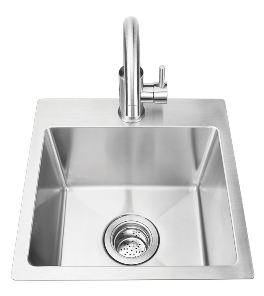 Bull Outdoors 15 Inch Dual Mount Outdoor Kitchen Sink Kit