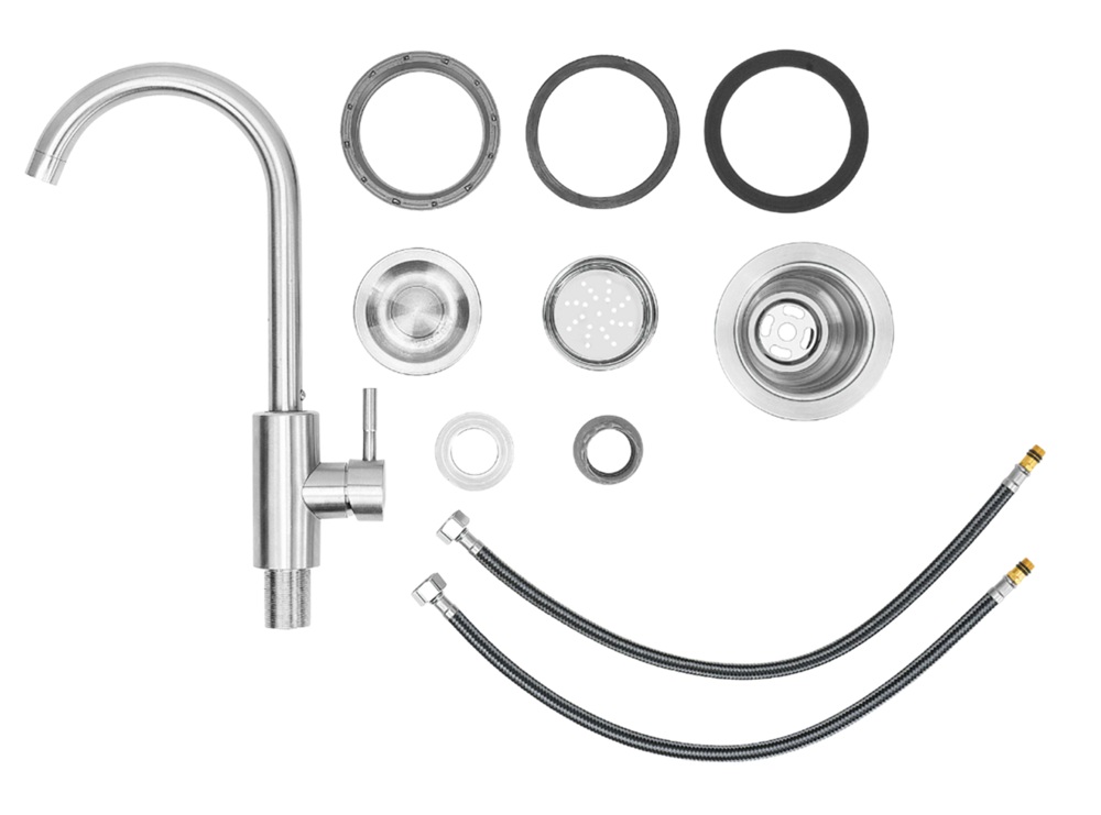 Bull Outdoors 15 Inch Dual Mount Outdoor Kitchen Sink Kit