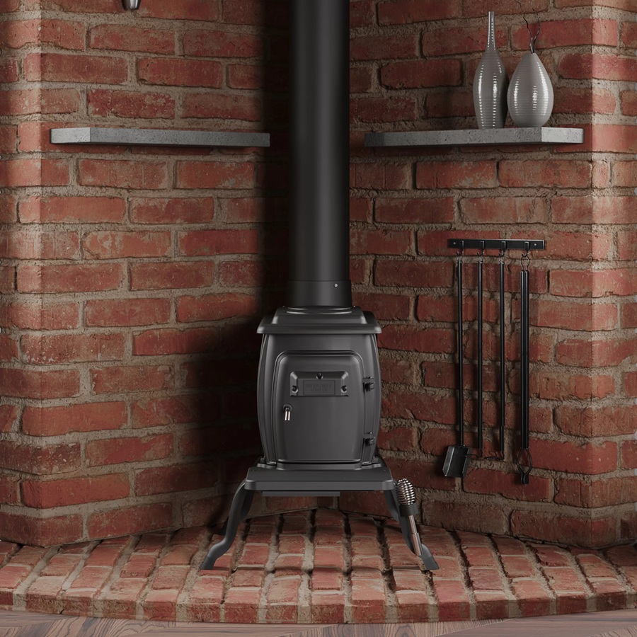 US Stove 23 Inch US1269E Traditional Small Cast Iron Wood Stove