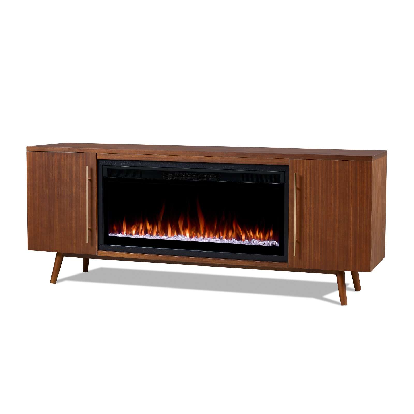 Real Flame 72 Inch Morris Landscape Smart Electric Fireplace TV Stand