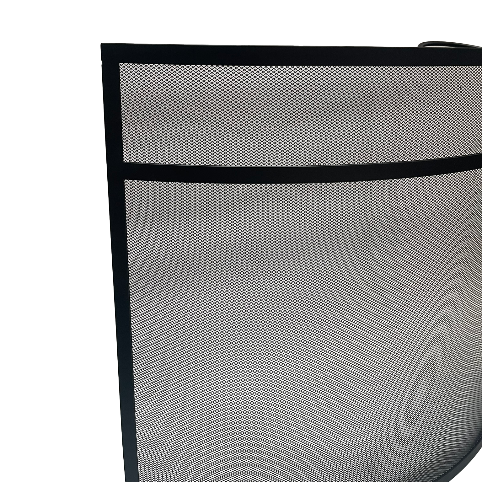 Dagan 27 Inch Black Freestanding Fireplace Screen with Top Handle