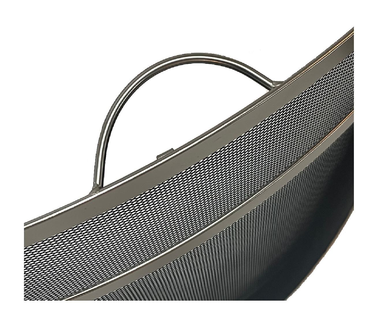 Dagan 27 Inch Nickel Freestanding Fireplace Screen with Top Handle