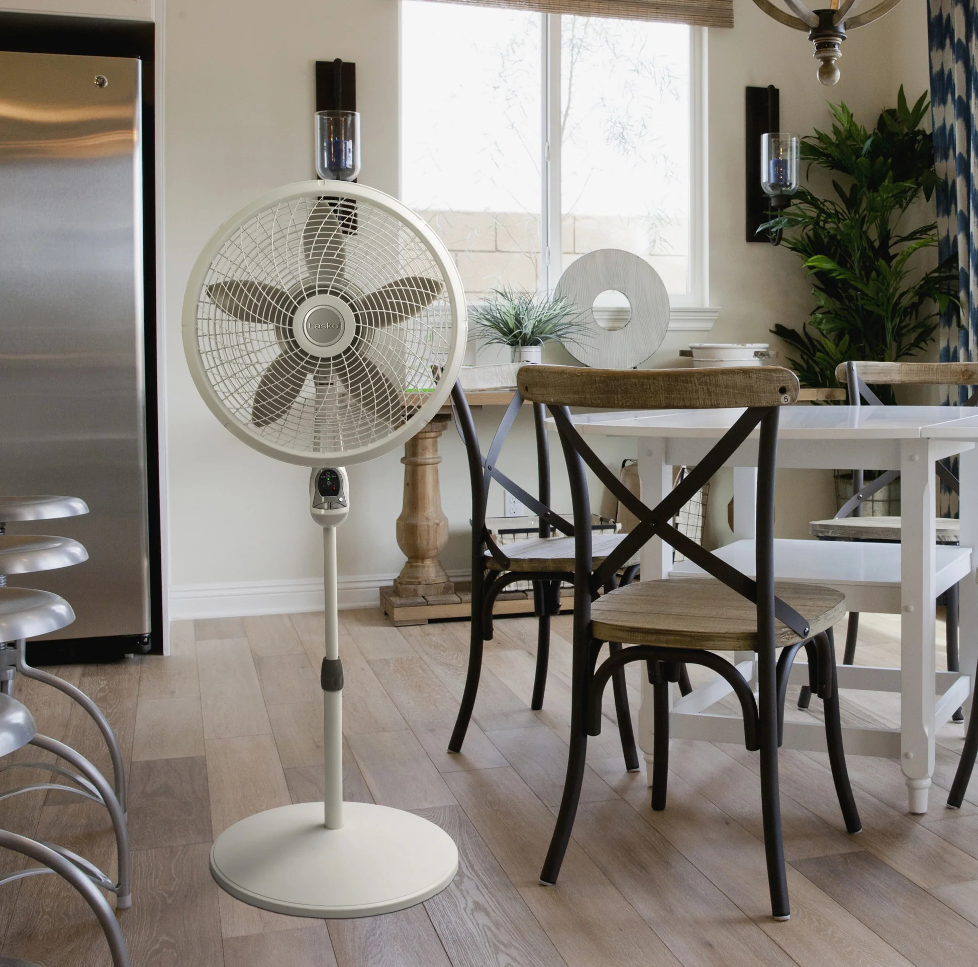 Lasko Cyclone White 18 Inch Pedestal Fan with Remote
